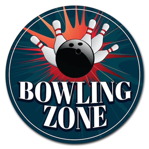 Bowling Circle Corrugated Plastic Sign